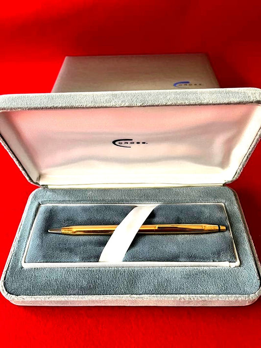 Cross Century 18K gold ballpoint pen Model 8032 with twist mechanism and included pen case