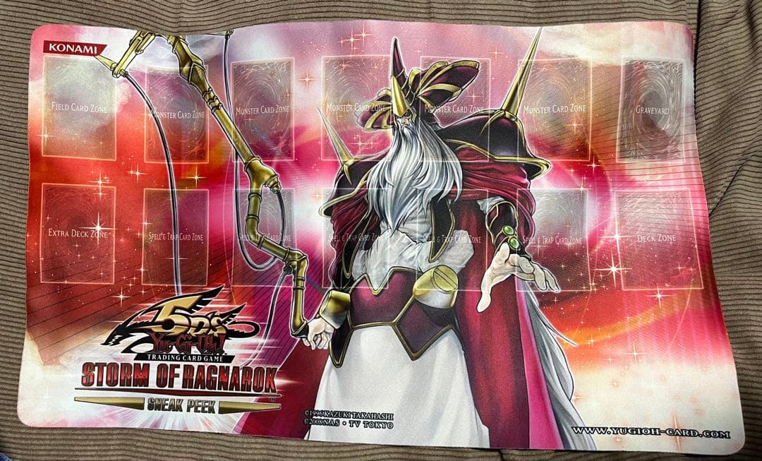 Yugioh official Odin playmat from Sneak Peek Collection with slight warping, model no. 1103