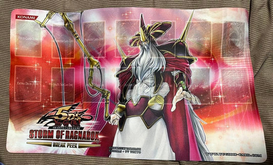 Yugioh official Odin playmat from Sneak Peek Collection with slight warping, model no. 1103
