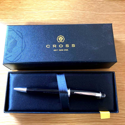 Cross Pen Black Model, Twist Mechanism, One-Color Ink, with Box