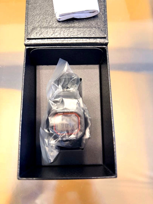 Casio G-Shock GW-M5610 Series radio solar watch with black resin band and digital display
