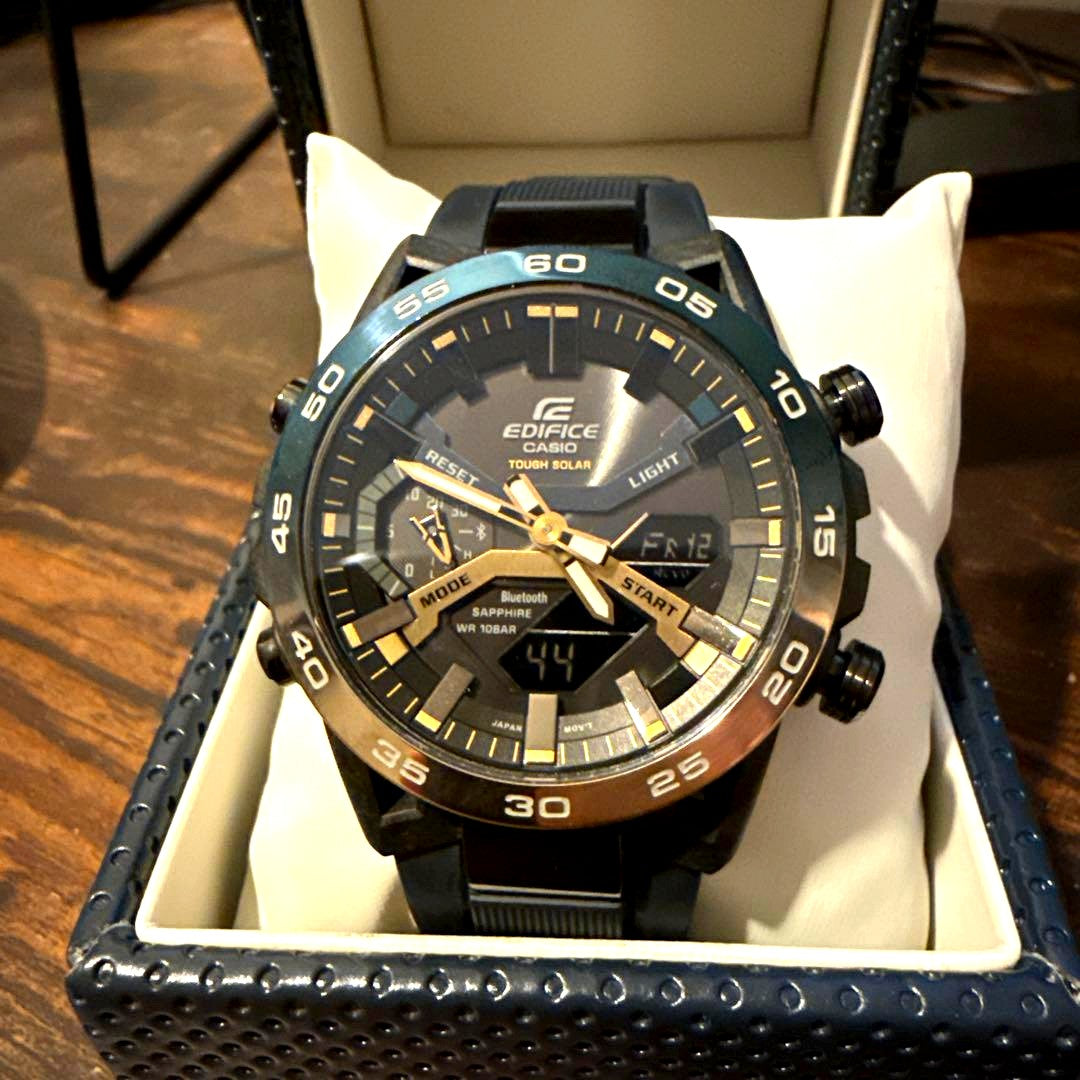 Casio Edifice ECB-2000YNP-1AJF Nighttime Drive Bluetooth Solar Watch with box
