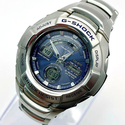 Casio G-Shock GW-1210J Module 3346 Solar Radio Watch Silver Navy Unisex