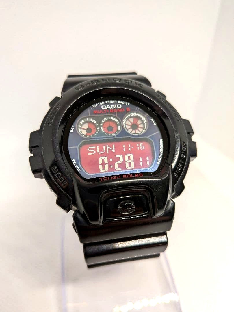 Casio GW-6900CC-1JF Radio Wave Solar Watch with black resin band and digital display