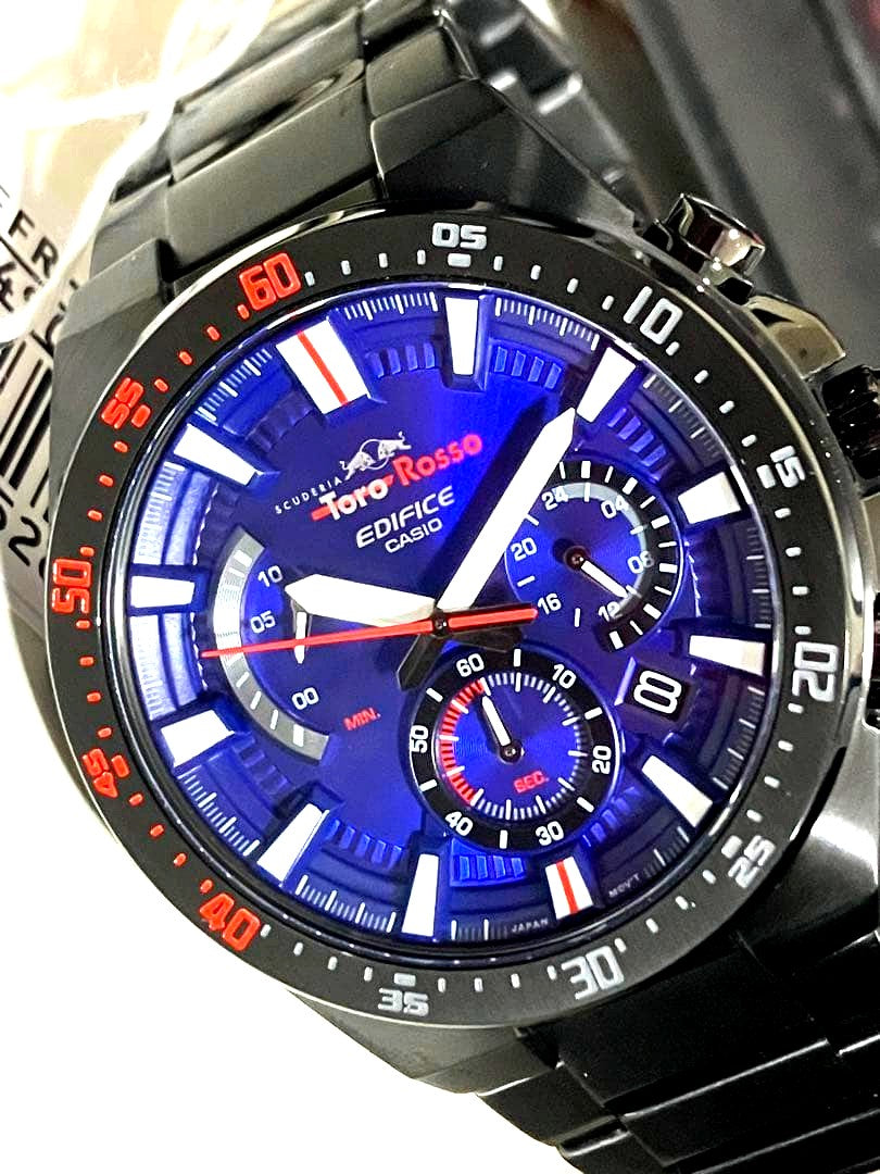Casio Edifice Scuderia Toro Rosso Limited Edition EFR-563TR-2A blue and black chronograph watch