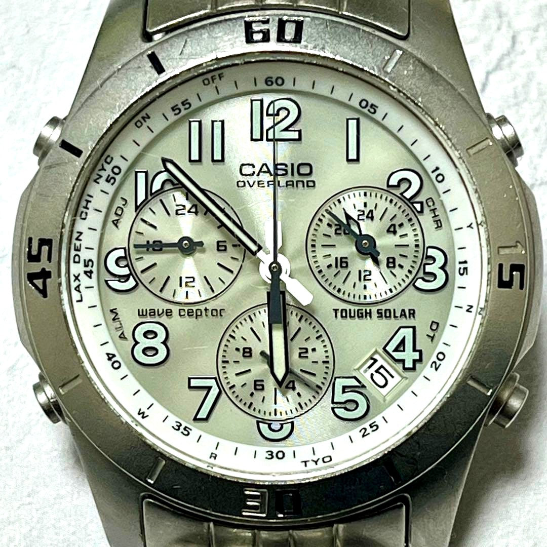 Casio Overland Wave Ceptor Tough Solar Silver Dial Stainless Steel Watch — Japan Import