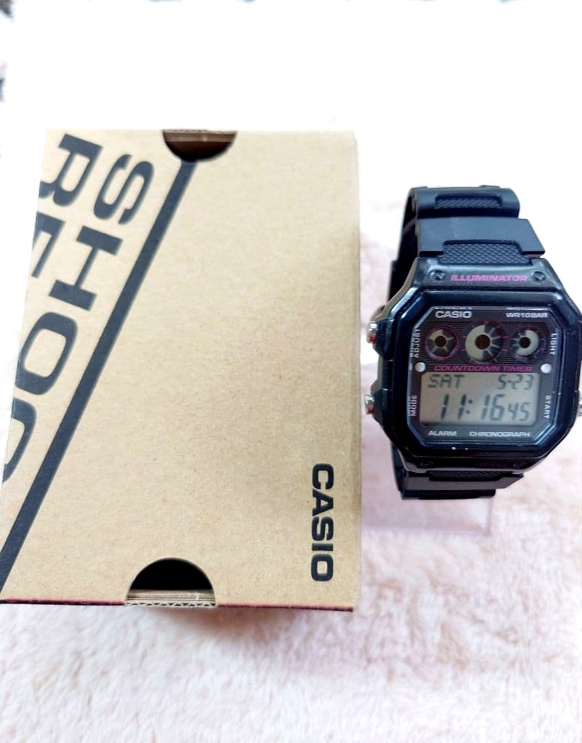 Casio AE-1300WH Digital Watch with Countdown Timer and Alarm — Japan Import