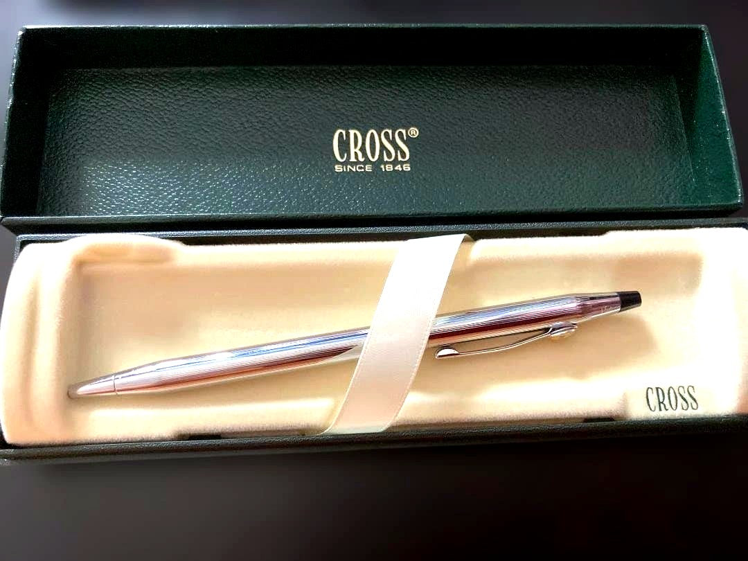 Cross Classic Silver Ballpoint Pen with Box — Japan Import