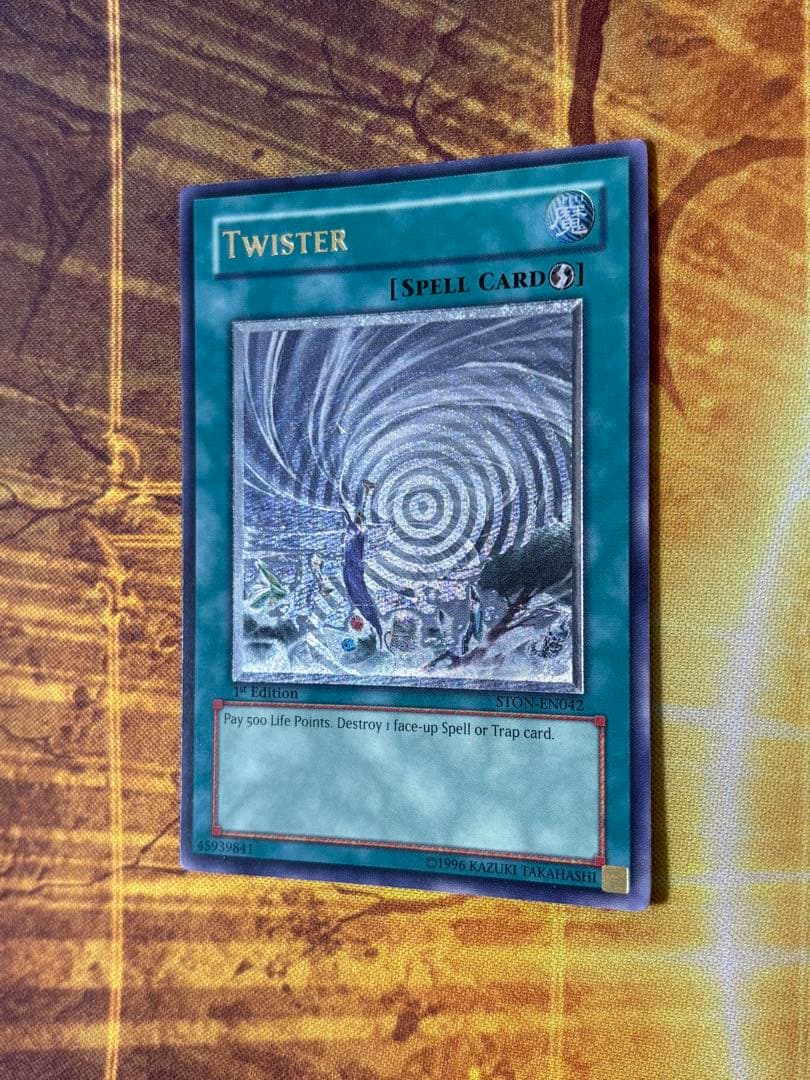 Yugi-Oh Twister English Relief 1st Edition trading card with minor scratches Japan import