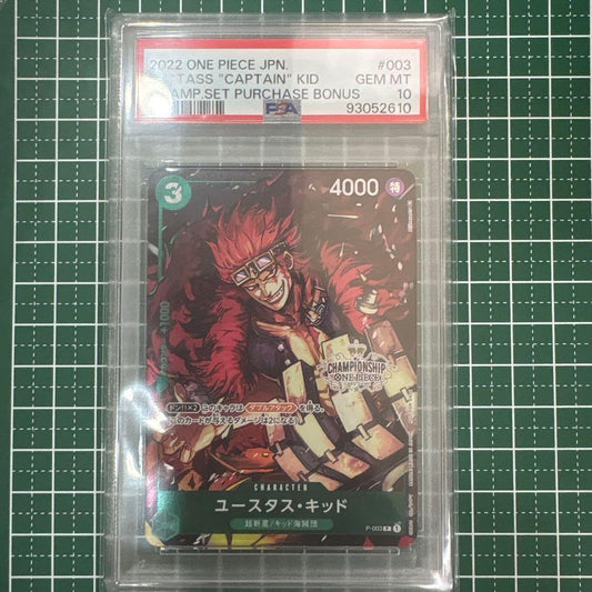 One Piece Kid Usopp trading card graded PSA 10 showing character Usopp from the anime series
