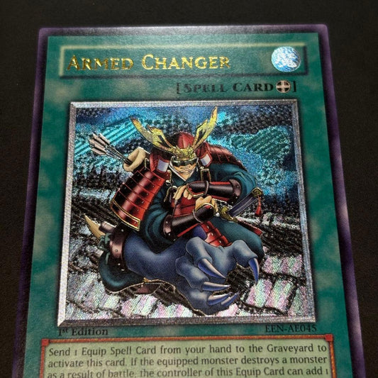 Yugi-Oh Armored Changer Old Asia Version Relief card showing detailed artwork and embossed design