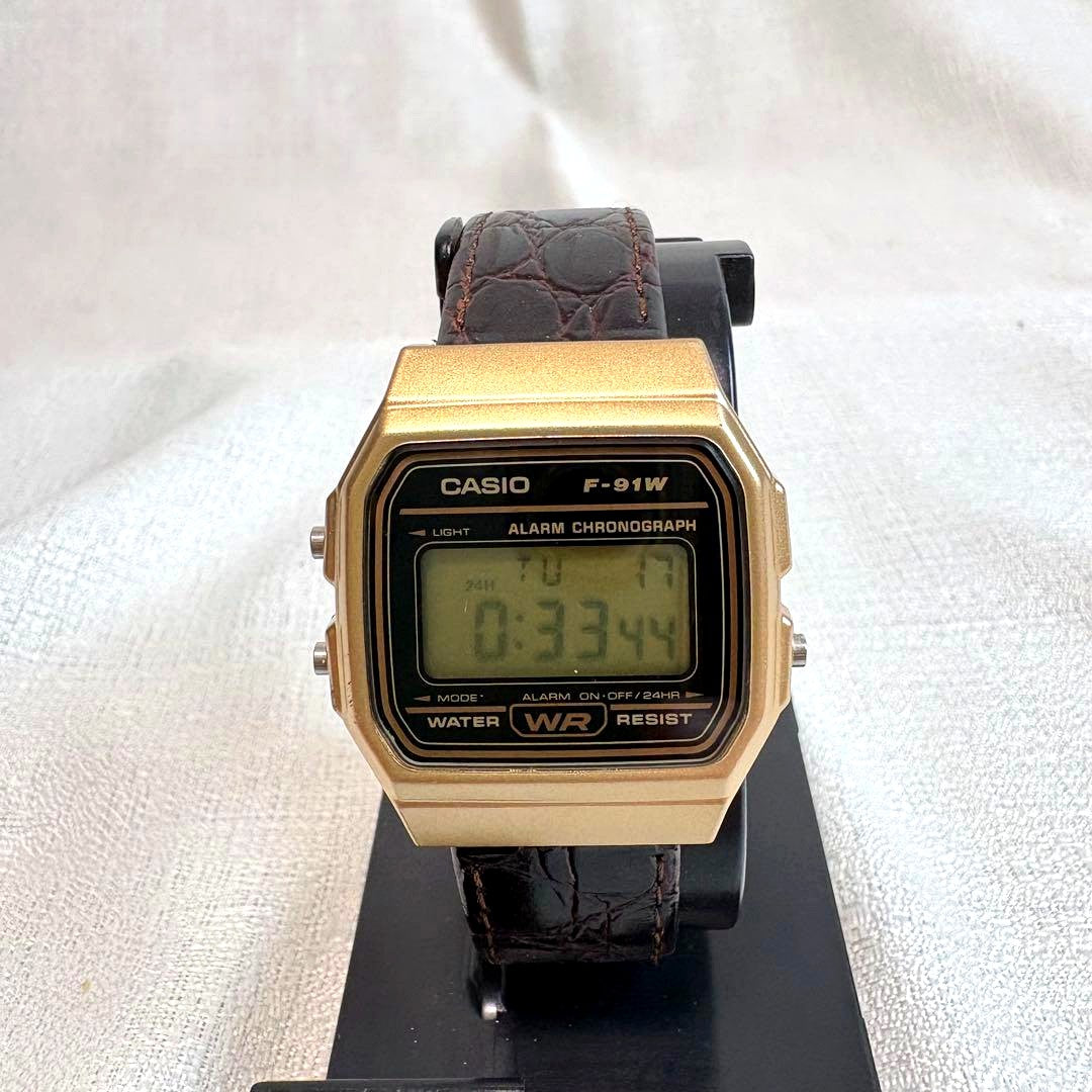 Casio Deuxieme Classe custom croco embossed leather watch strap with box and accessories