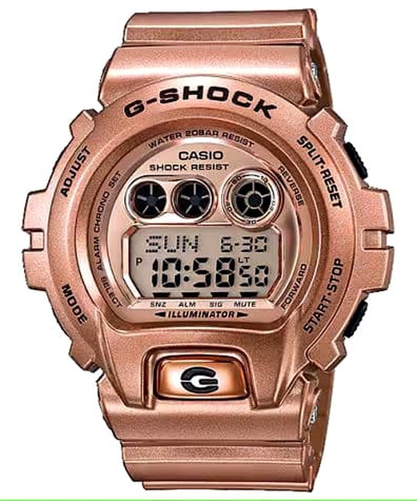 Casio G-Shock GD-X6900GD-9JF digital watch with resin case and strap, LED backlight, and shock resistant design