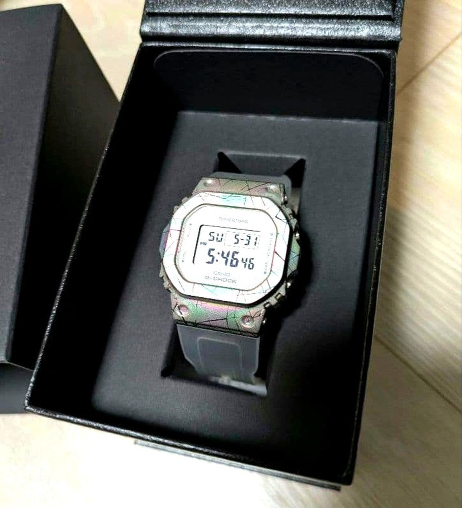 Casio G-Shock GM-S5640GEM-7JR 40th Anniversary Adventurer's Stone Series digital watch with geometric bezel