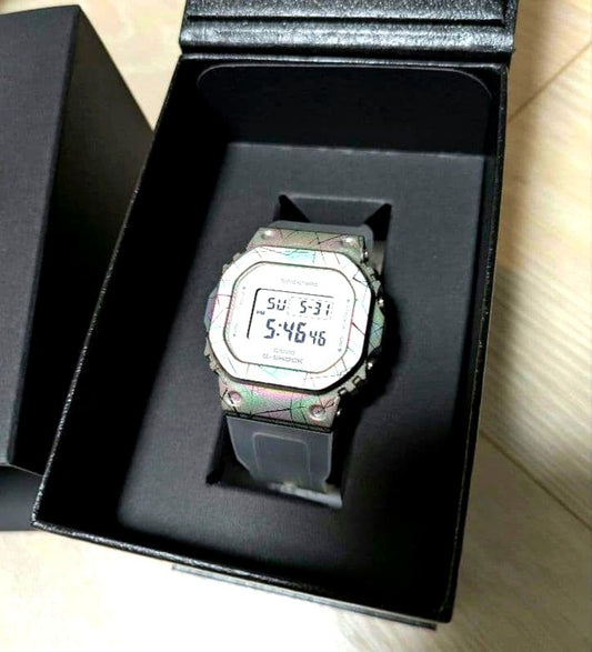 Casio G-Shock GM-S5640GEM-7JR 40th Anniversary Adventurer's Stone Series digital watch with geometric bezel