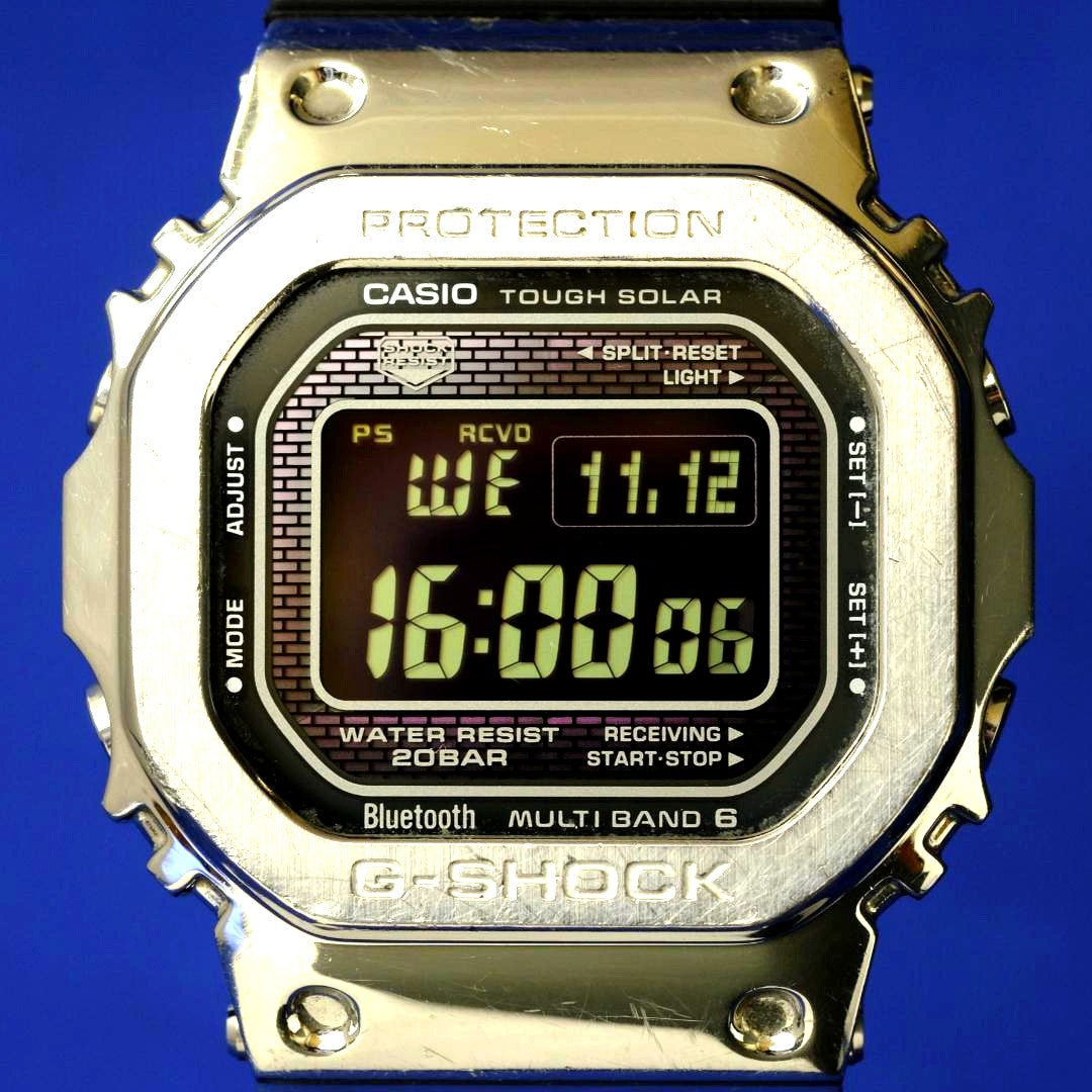 Casio G-Shock GMW-B5000-1JF full metal watch with a replaced genuine resin band