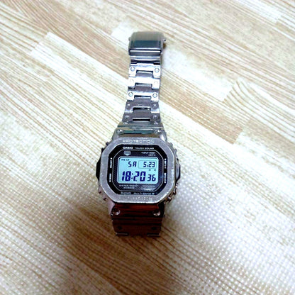 Casio G-Shock GMW-B5000 digital watch with full metal case and stainless steel band