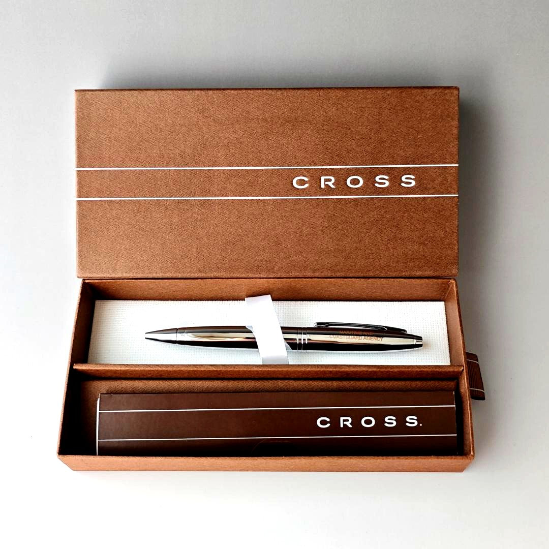 Cross Calais Chrome Ballpoint Pen Model AT0112-1 with sleek chrome finish