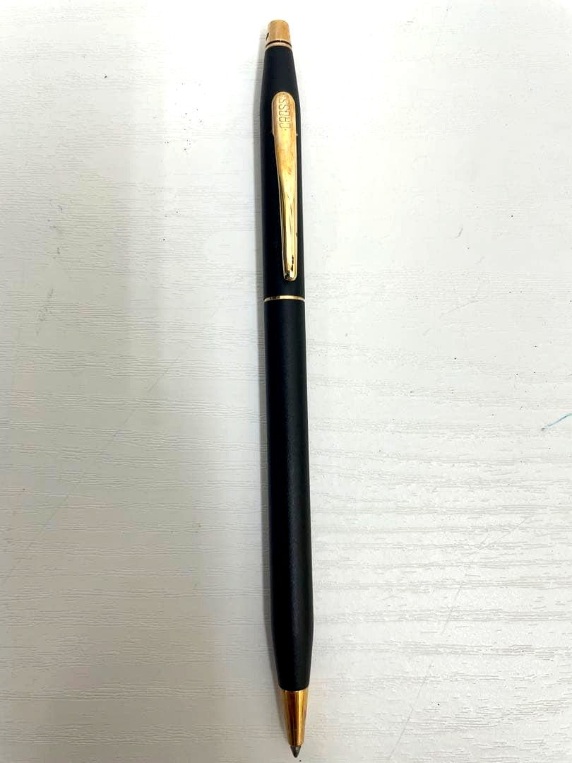 Cross Classic Ballpoint Pen Body Black and Gold Design Japan Import