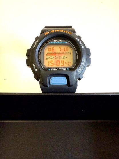 Casio G-Shock DW-6695-Y A/Z Gangsters watch with blue backlight and replaced bezel Japan import