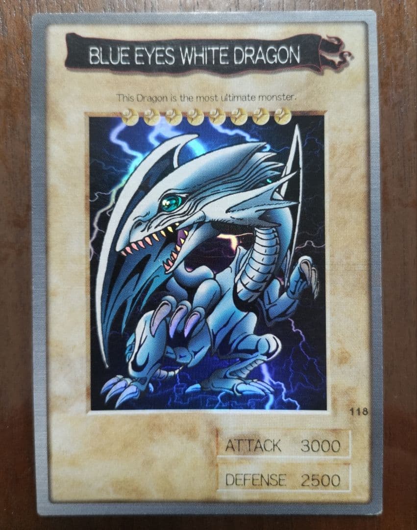Bandai Blue-Eyes White Dragon Yugioh card in English with original Japan import packaging