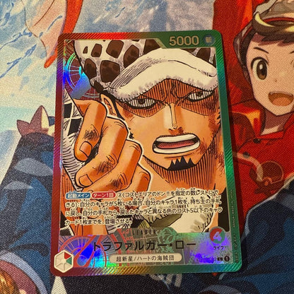 One Piece Card Game Monkey D. Luffy OP05 SR Japanese trading card with slight crease on back