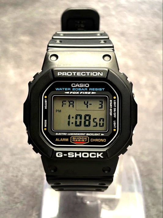 Casio G-Shock DW-5600E digital watch with new battery in excellent used condition