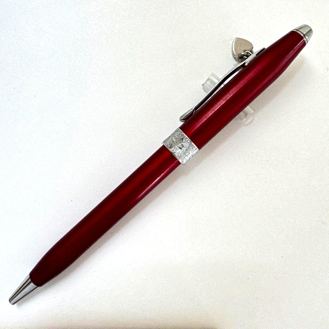 Used Cross Scarlet Heart ballpoint pen with heart charm in vintage condition from Japan