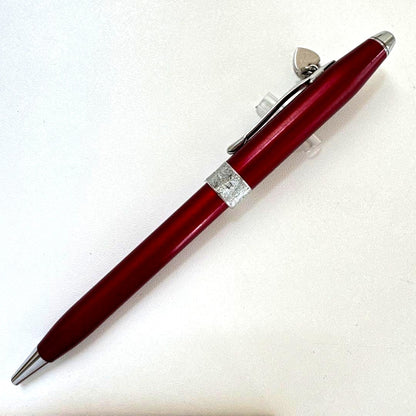 Used Cross Scarlet Heart ballpoint pen with heart charm in vintage condition from Japan