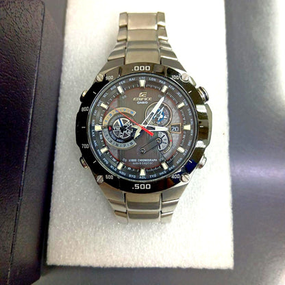 Casio Edifice EQW-M1100 radio-controlled solar watch with stainless steel band and round dial Japan import