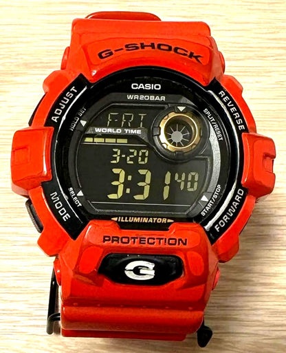 Casio G-Shock G-8900A Red Watch with 20 ATM Water Resistance and Stopwatch