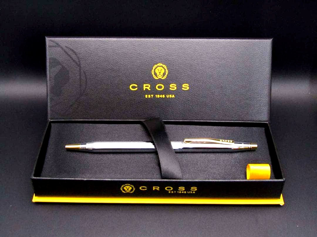 Cross Classic Century 3302 Medalist silver gold oil-based ballpoint pen with twist mechanism