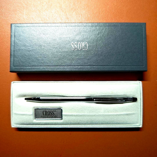 Cross Classic Century Silver Twist Ballpoint Pen with dedicated case on white background