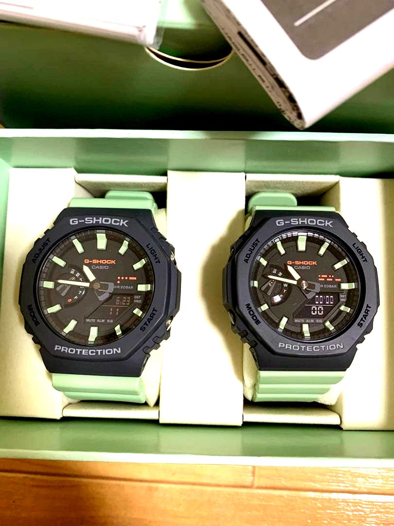 Casio G-Shock G-REINFORCED 5611 Christmas limited edition men's and women's watches grey and mint colors