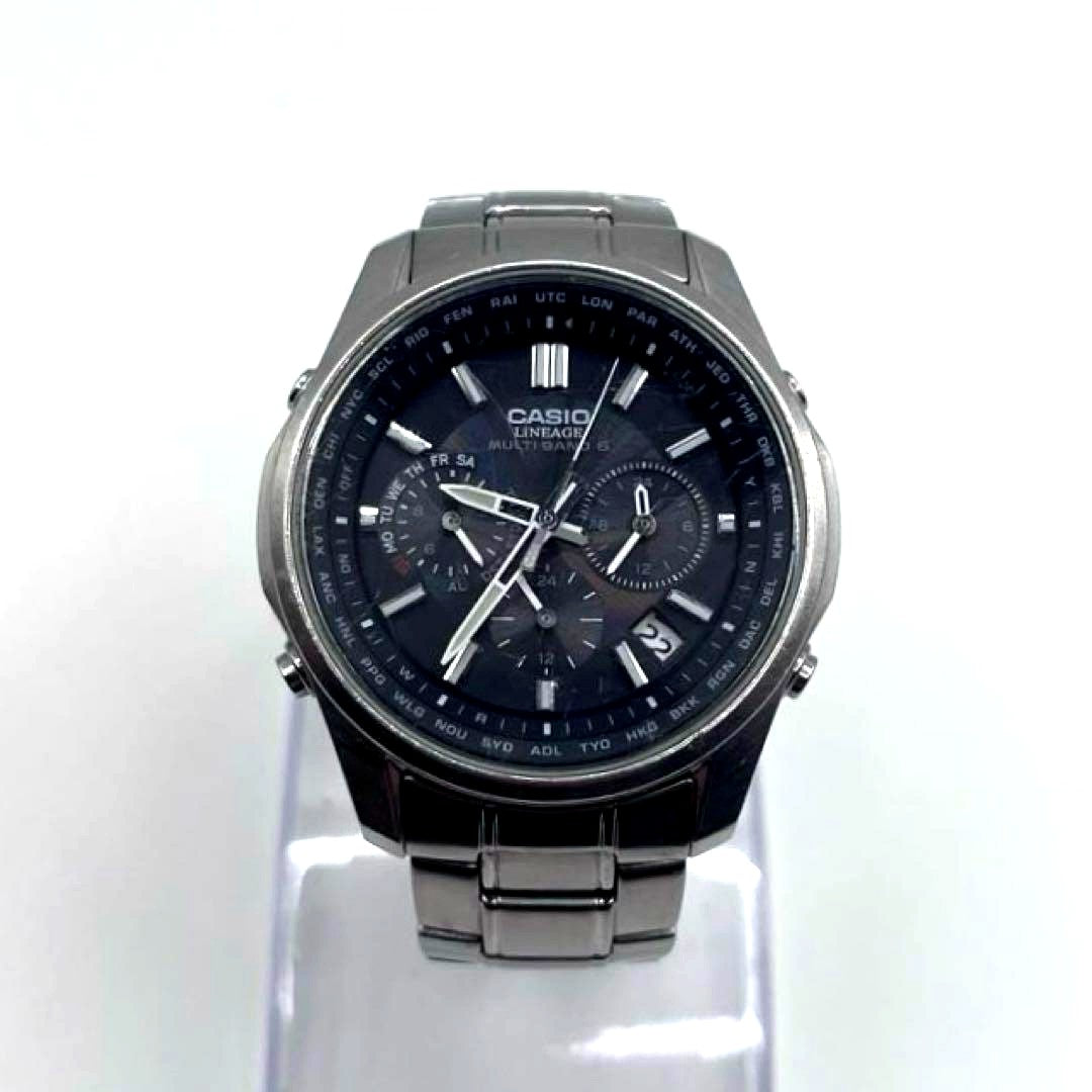 Casio Lineage Liw-M610 radio wave solar watch with metal band and analog display