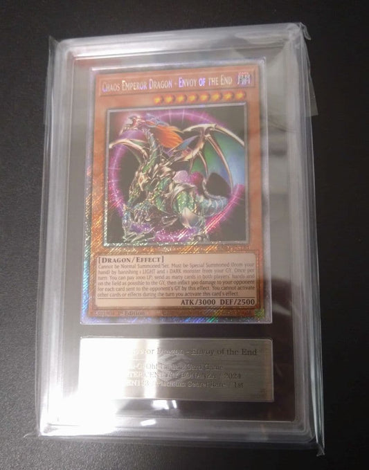 Bandai Chaos Emperor Dragon Platinum Secret Rare ARS10 Grade 10 trading card from Japan