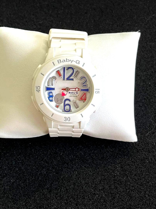 Casio Baby-G BGA-170 wristwatch with black band and clear glass, shown from front angle