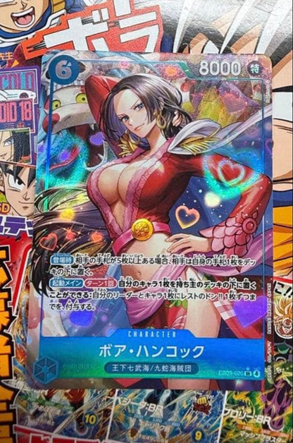 One Piece Boa Hancock SR Parallel card OP07-051 from OP-07500 series in protective sleeve