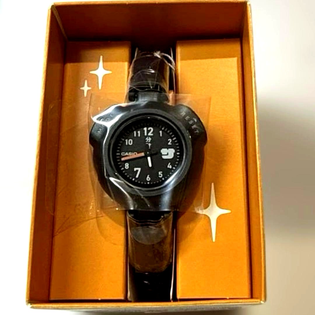 Casio SAN-100H-1BJR sauna watch black and orange design with waterproof feature and 12-minute sauna mode