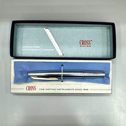 Cross Lustrous Chrome Pen in silver with lustrous chrome finish and included dedicated case