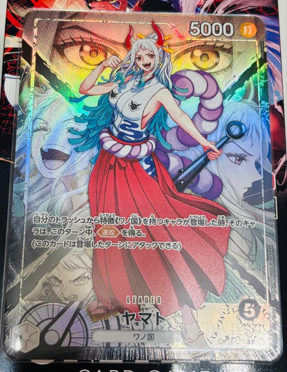 One Piece Card Game Yamato Leader Parallel Japanese trading card with visible condition details