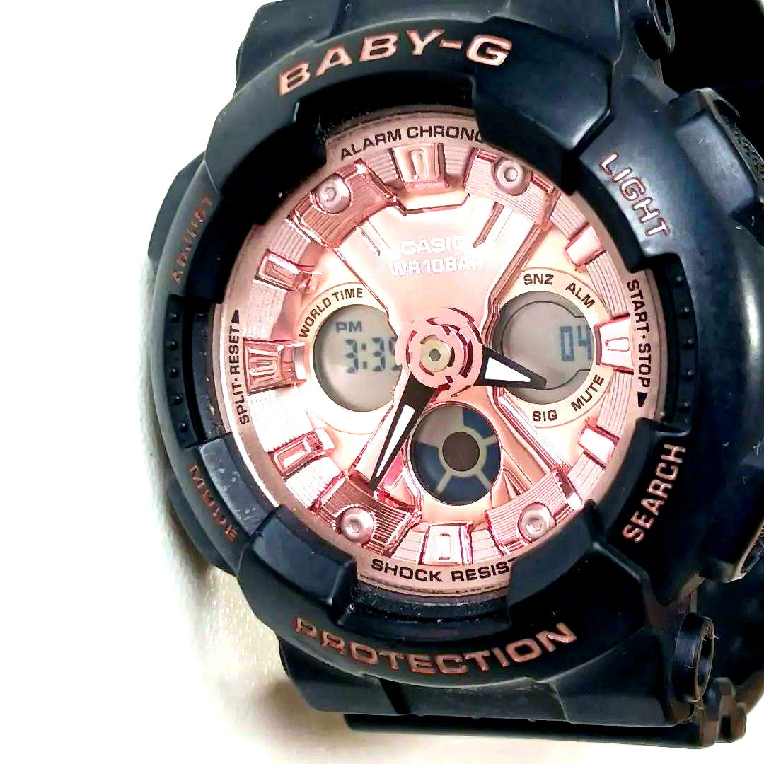 Casio Baby-G BA-130-1A4JF ladies watch with pink dial and shock resistant design