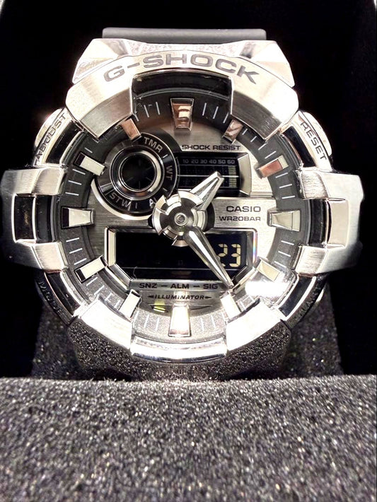 Casio G-Shock Metal Covered Series GM-700-1AJF Watch with Box and Manual