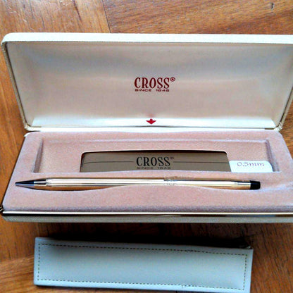 Cross Brand 90s American Made Mechanical Pencil 0.5mm with Box and Papers — Japan Import