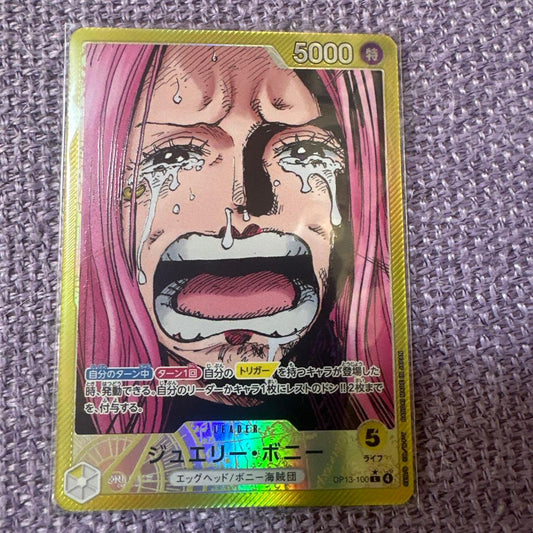 One Piece Card Game Bonny Leader Parallel Card showing character Bonny in leader form