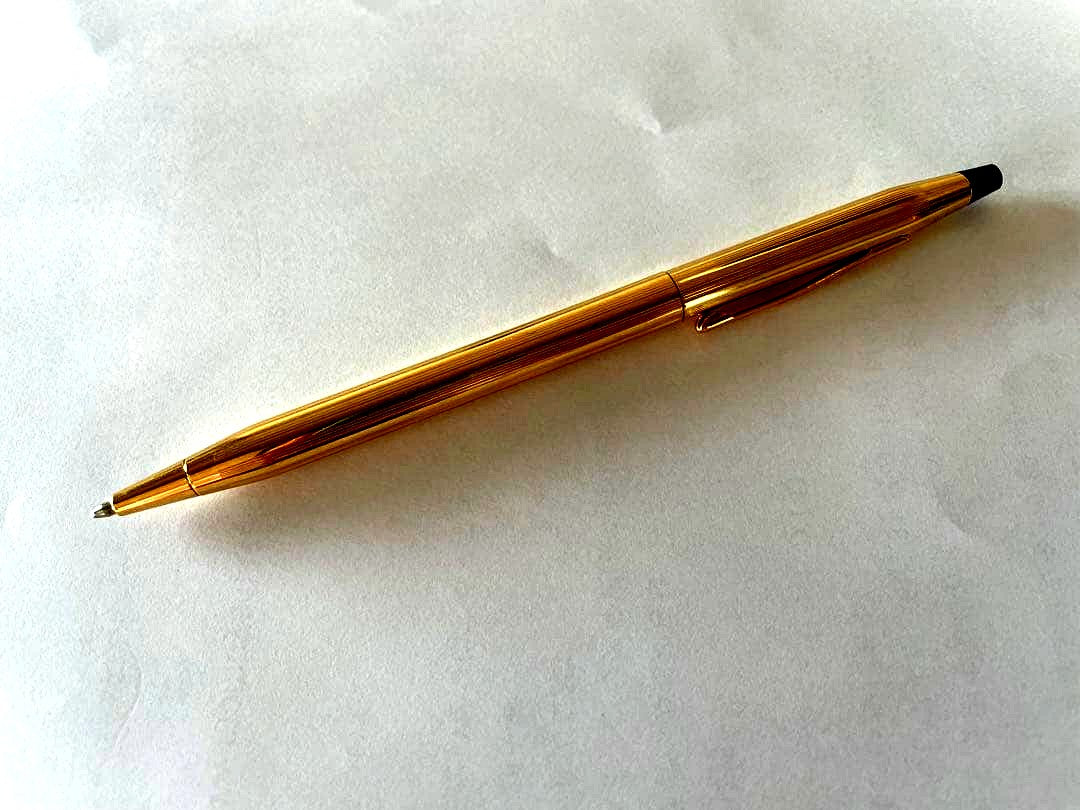 Cross Century Gold PVD ballpoint pen by Cross, brand new and authentic, elegant gold finish