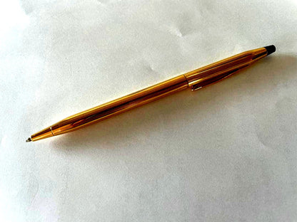 Cross Century Gold PVD ballpoint pen by Cross, brand new and authentic, elegant gold finish