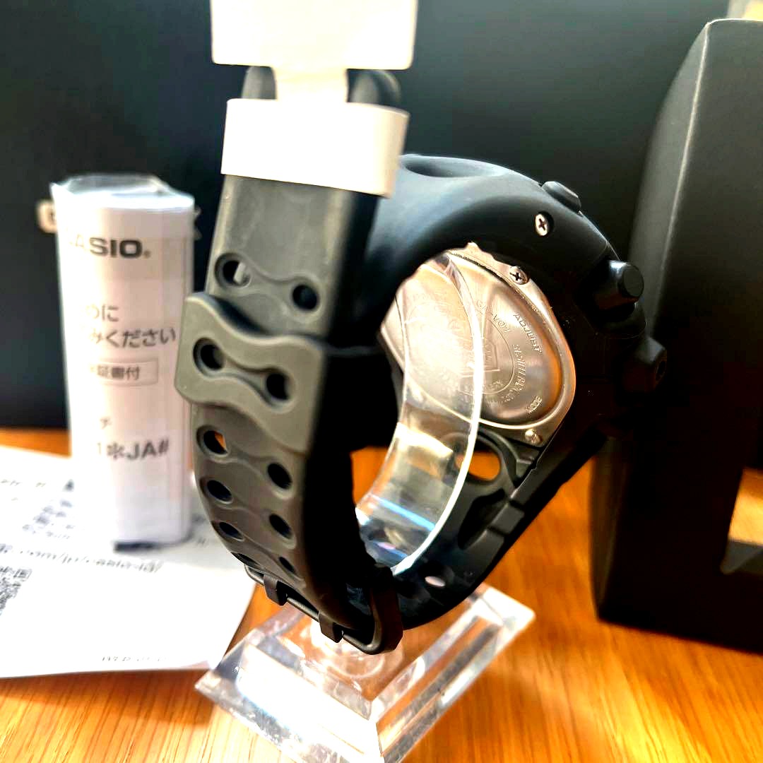 Casio G-Shock G-A-V black digital wristwatch with magnetic structure and 10-year battery shown with box
