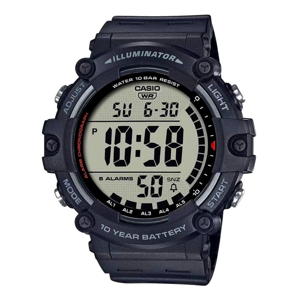Casio Collection AE-1500WH-1AJF men's digital watch with black resin band and digital display