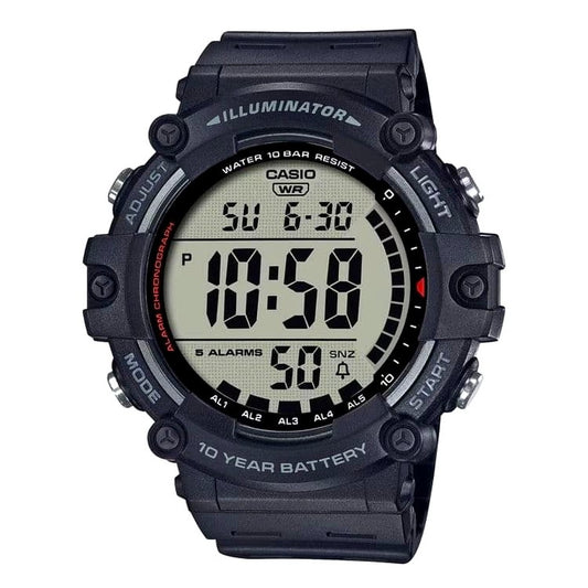 Casio Collection AE-1500WH-1AJF men's digital watch with black resin band and digital display